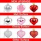 36Pcs Valentine's Day Heart Shaped Ornaments | Valentines Heart Decorations | Red Pink Silver Glitter Heart Shaped Baubles | Romantic Christmas Valentine's Day Tree Hanging Decorations